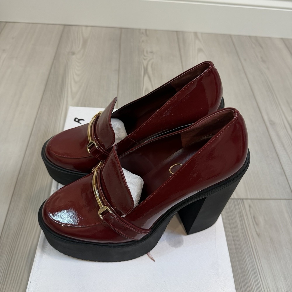 NEW Jessica Simpson Malbec Red Women's 10 Himinka Platform Heels - Picture 3 of 10